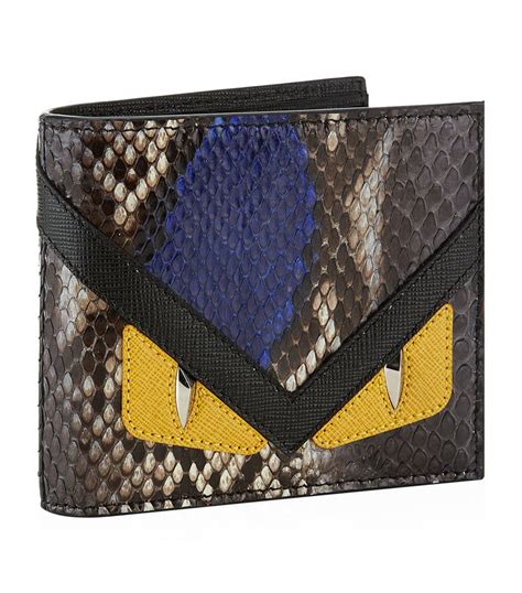 fendi mens wallet white eyes|fendi wallet price.